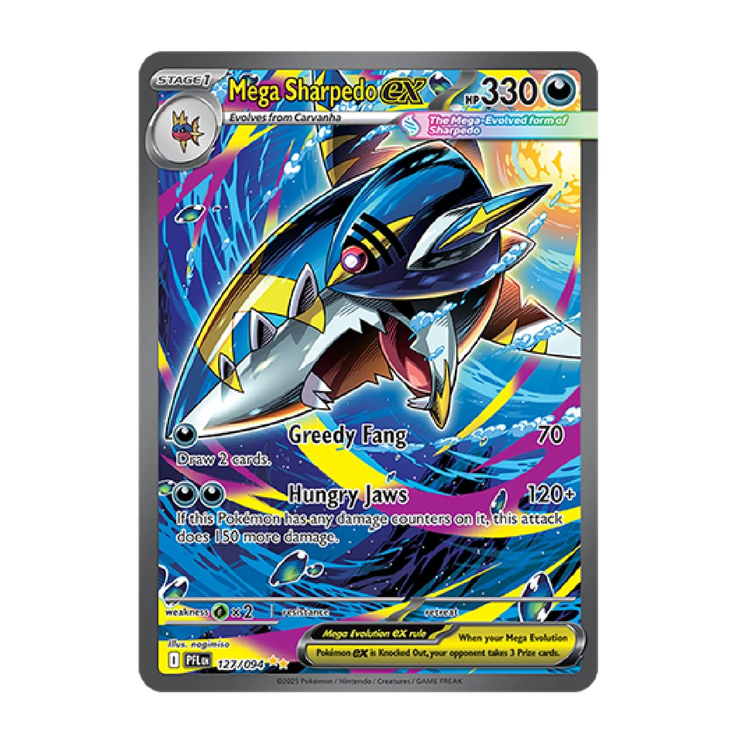 Mega Sharpedo ex #127 - Phantasmal Flames