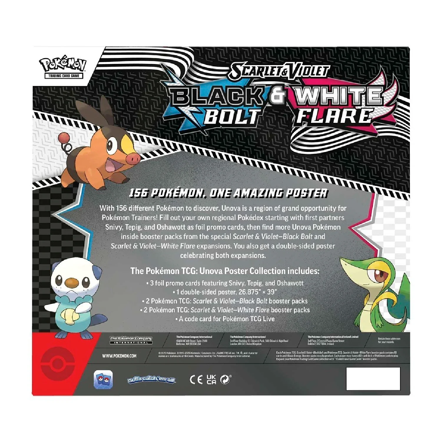 Pokemon TCG: Black Bolt & White Flare Unova Poster Collection - Image 8