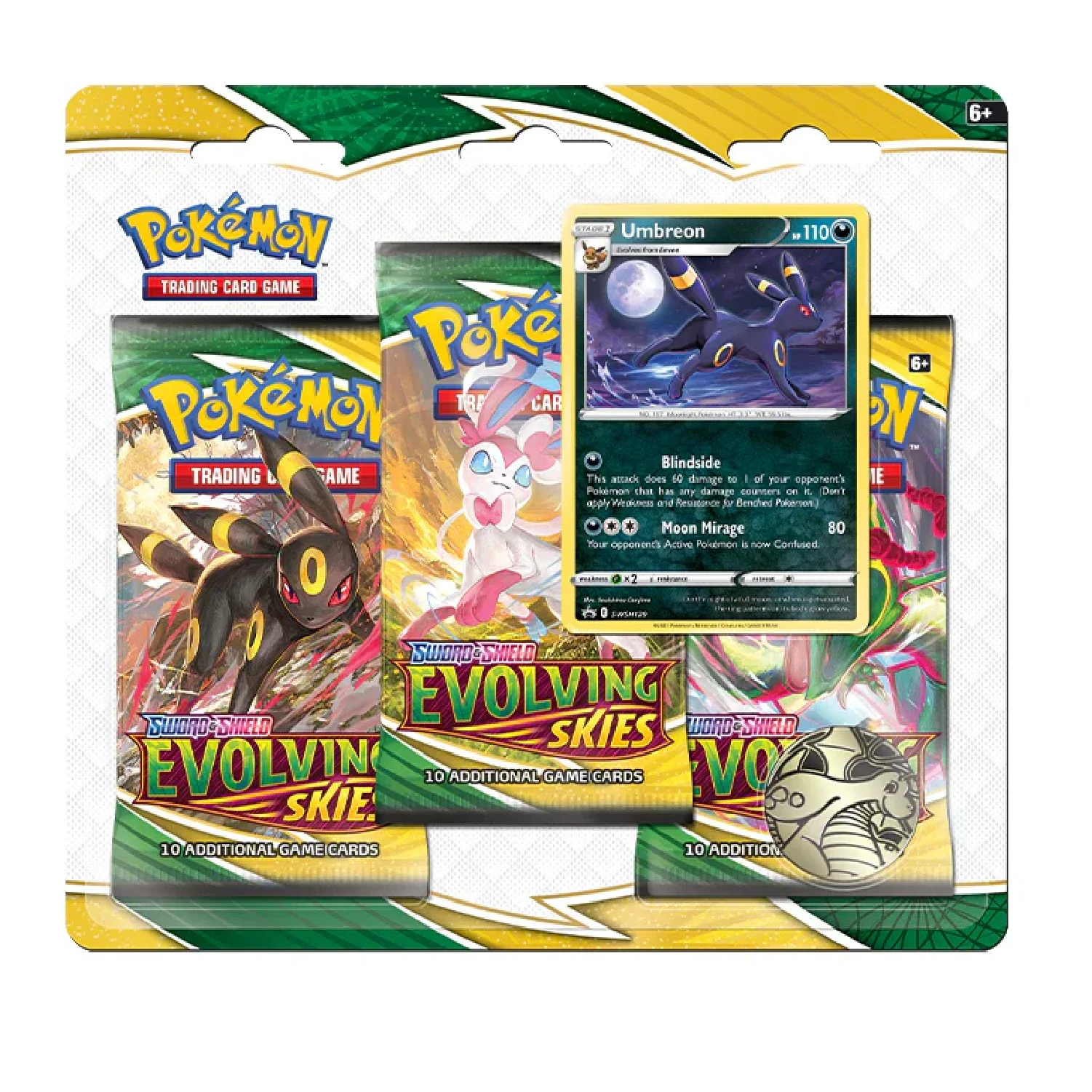 Pokemon TCG: Evolving Skies 3 Pack Blister Umbreon