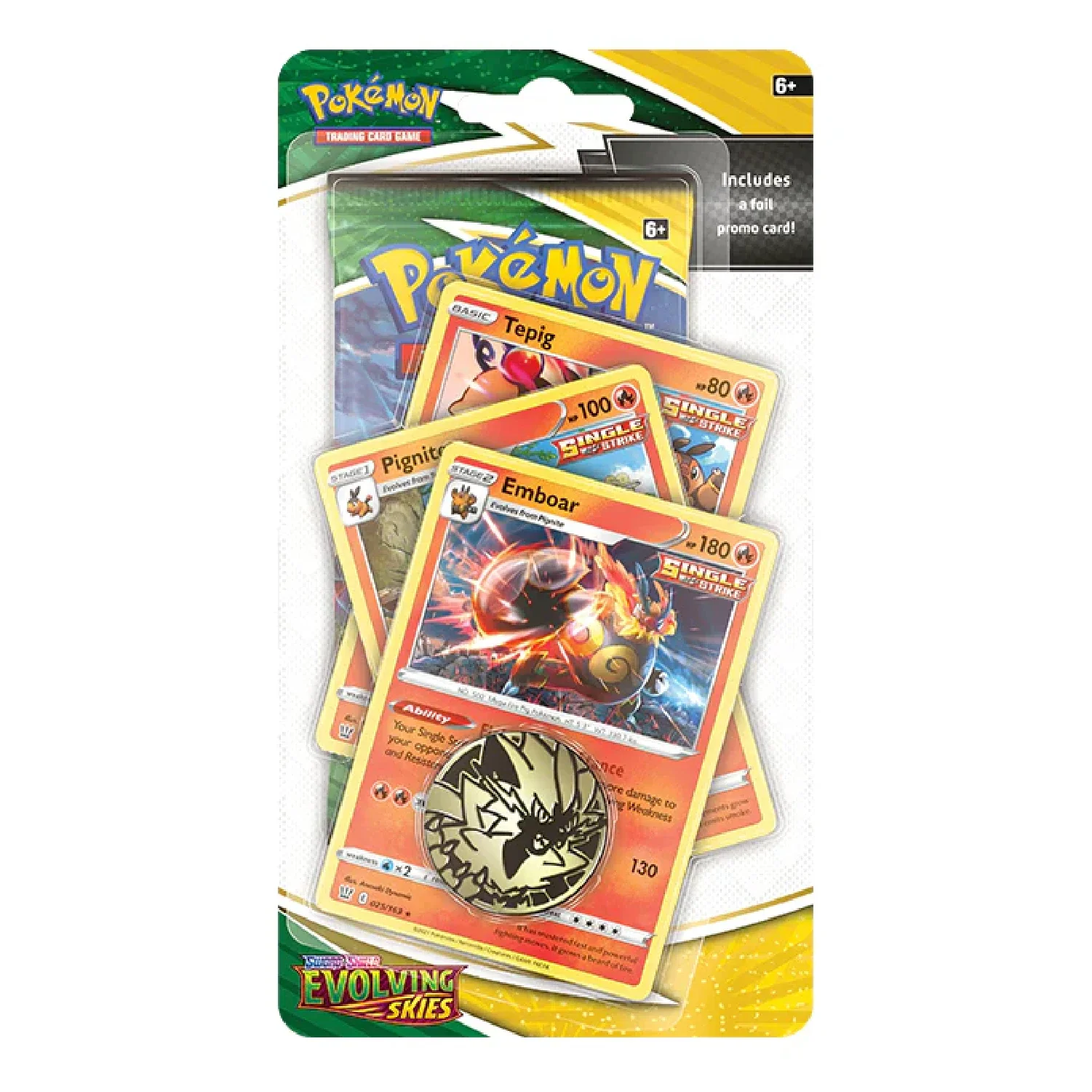 Pokemon TCG: Evolving Skies Premium Checklane Blister Emboar