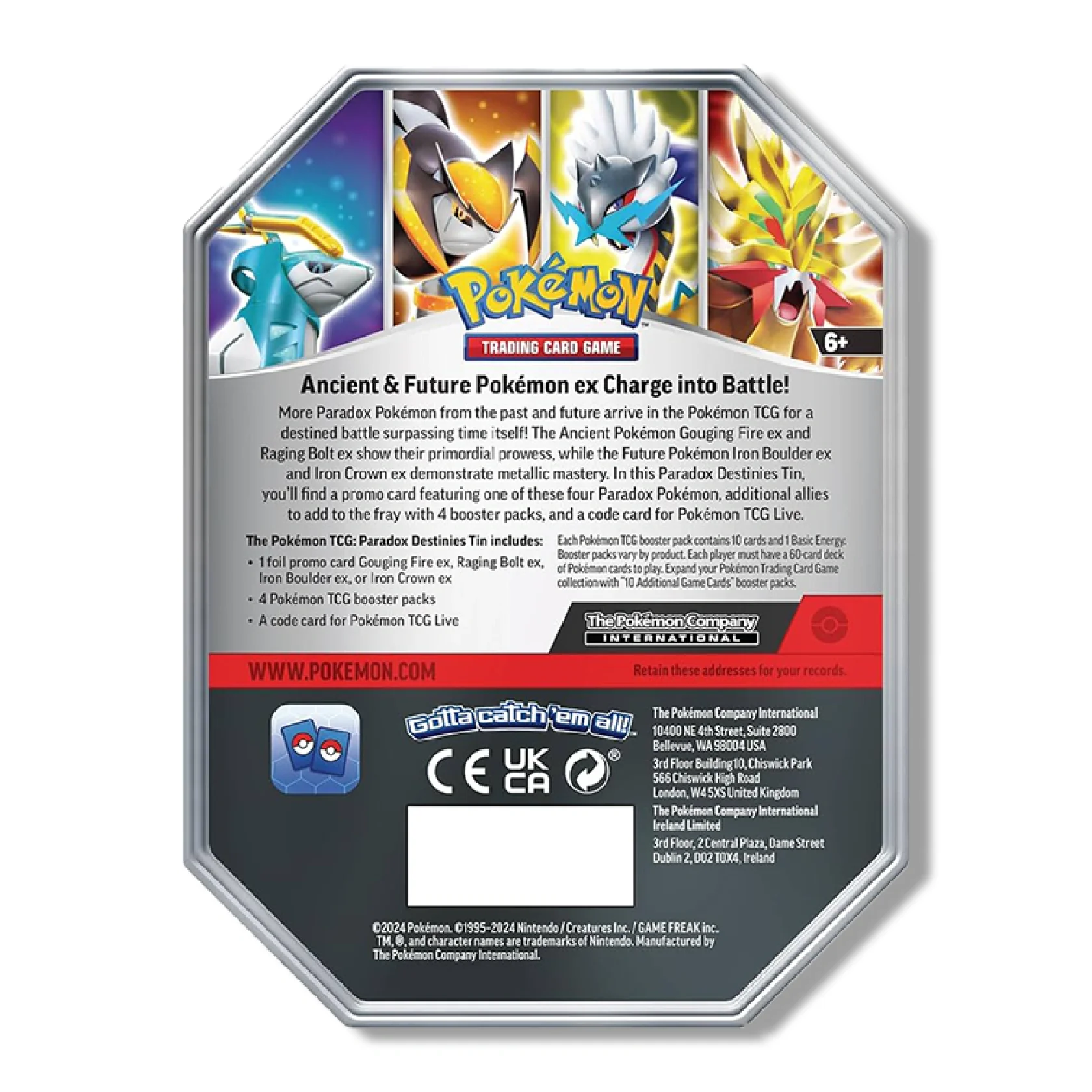 Pokemon TCG: Paradox Destinies ex Tin - Image 7