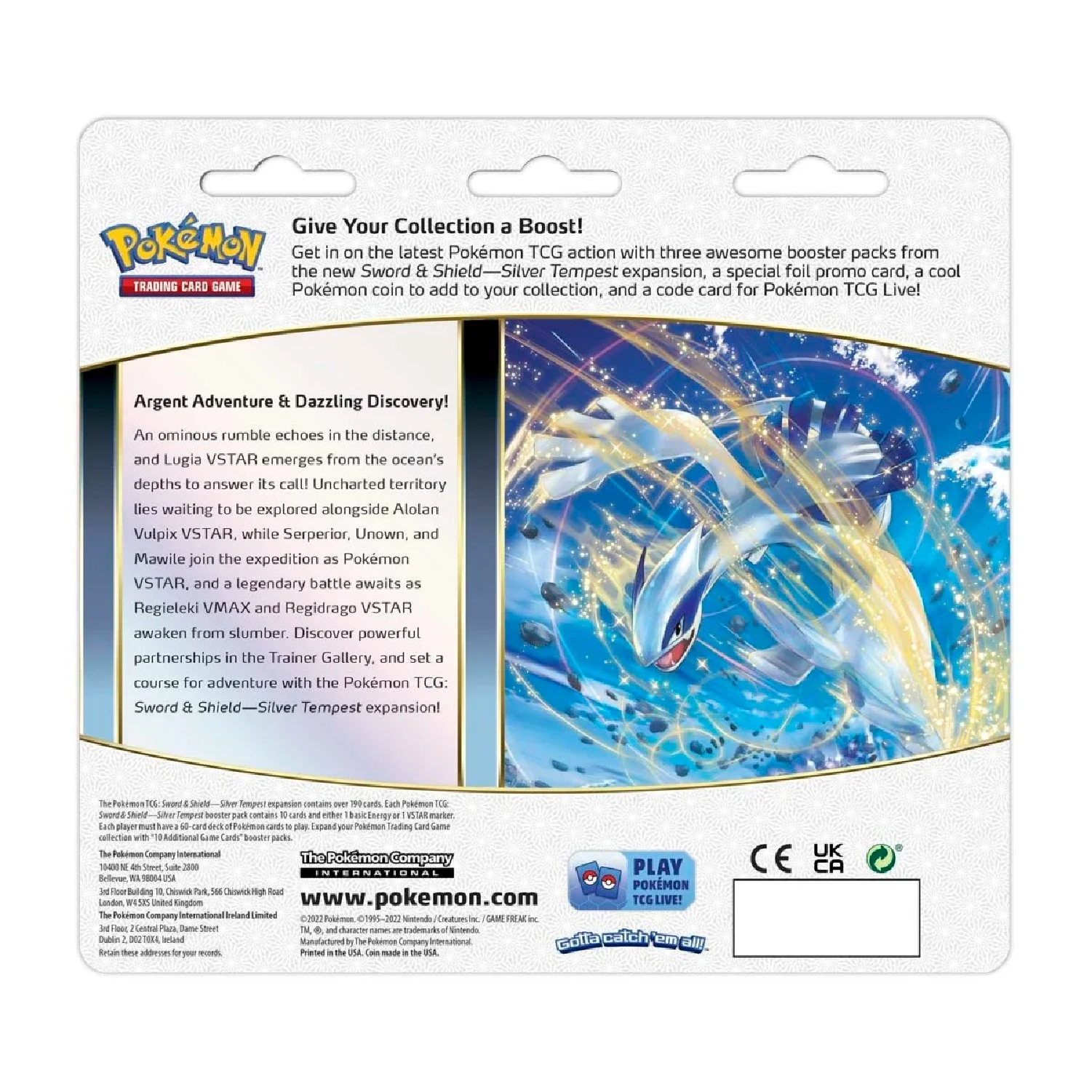 Pokemon TCG: Silver Tempest 3 Booster Packs, Coin & Manaphy Promo Card - Image 3