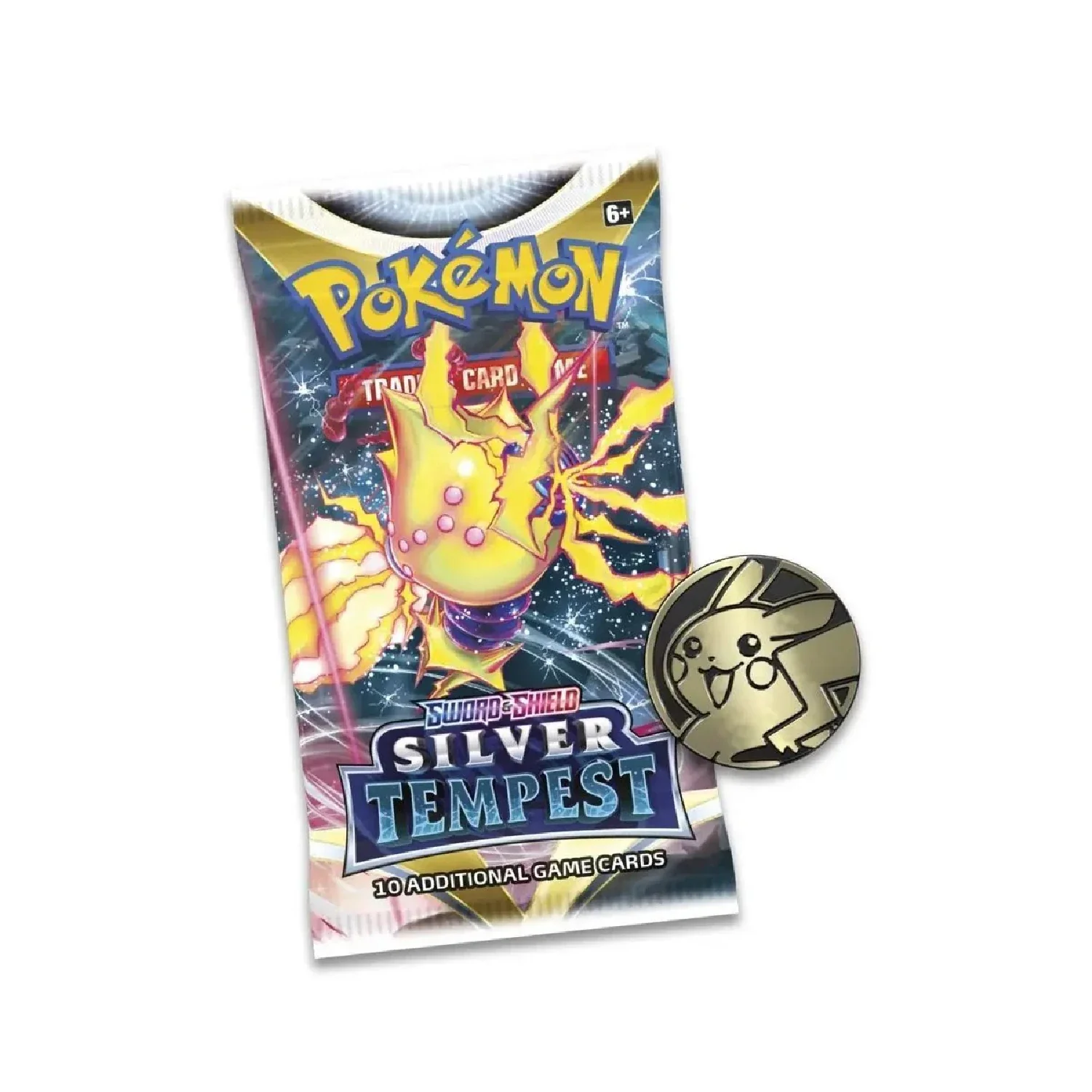 Pokemon TCG: Silver Tempest 3 Booster Packs, Coin & Manaphy Promo Card - Image 2