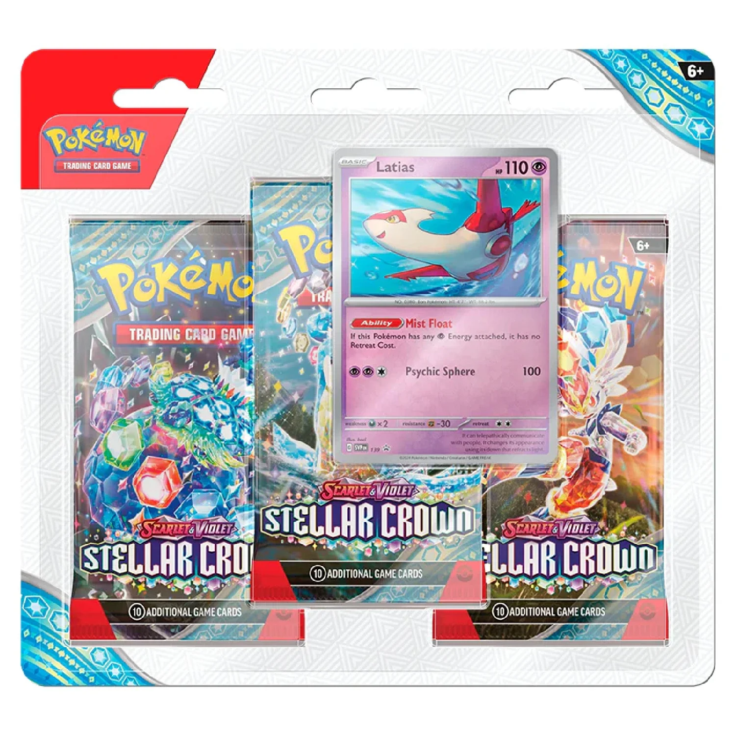 Pokemon TCG: Stellar Crown - 3 Pack Blister - Latias