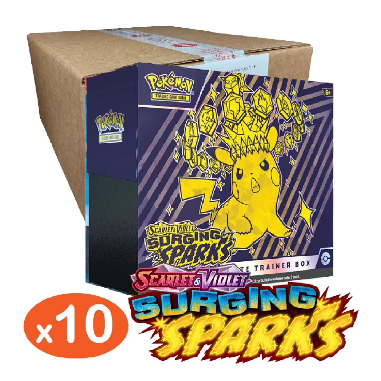 Pokemon TCG: Surging Sparks - 10x Elite Trainer Box [Sealed Case]
