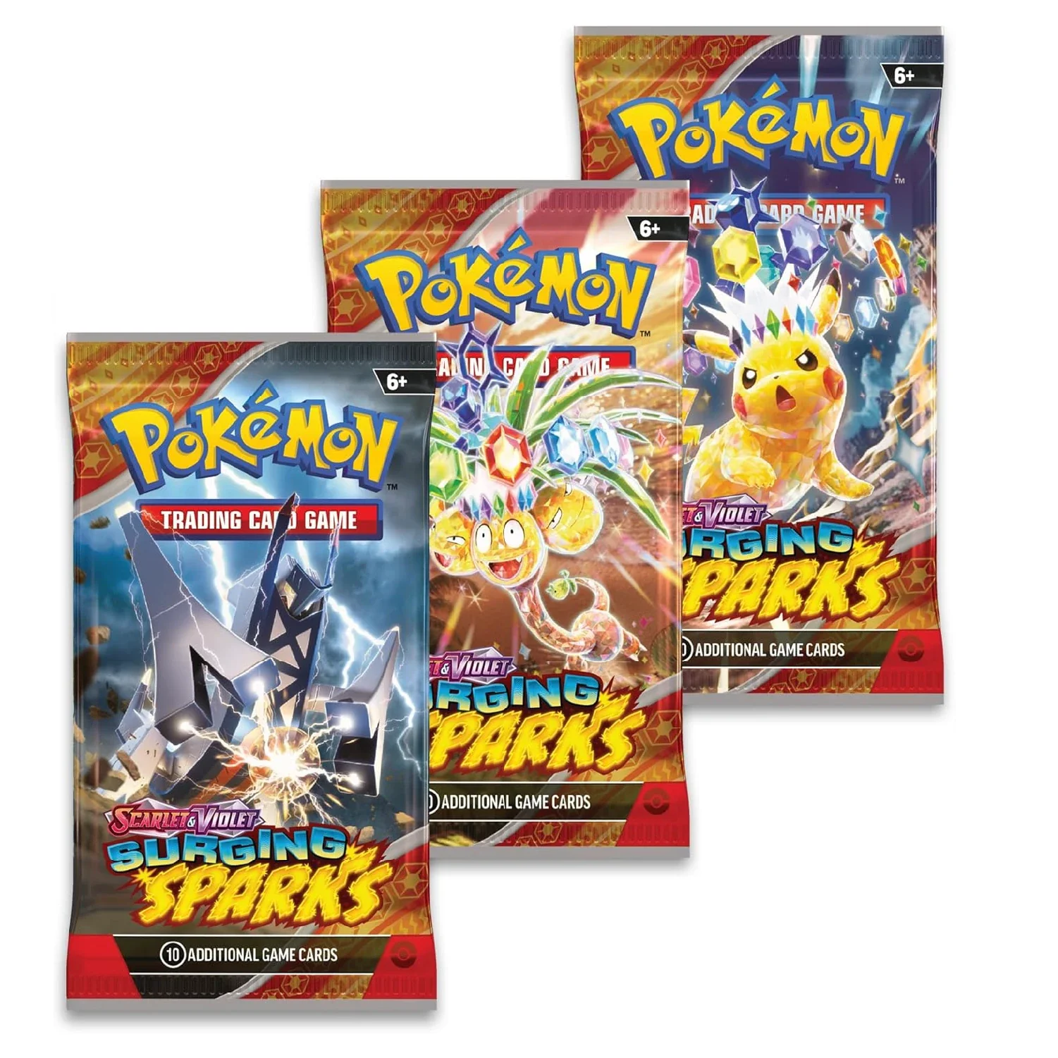 Pokemon TCG: Surging Sparks 3-Pack Blister (Quagsire Promo) - Image 2