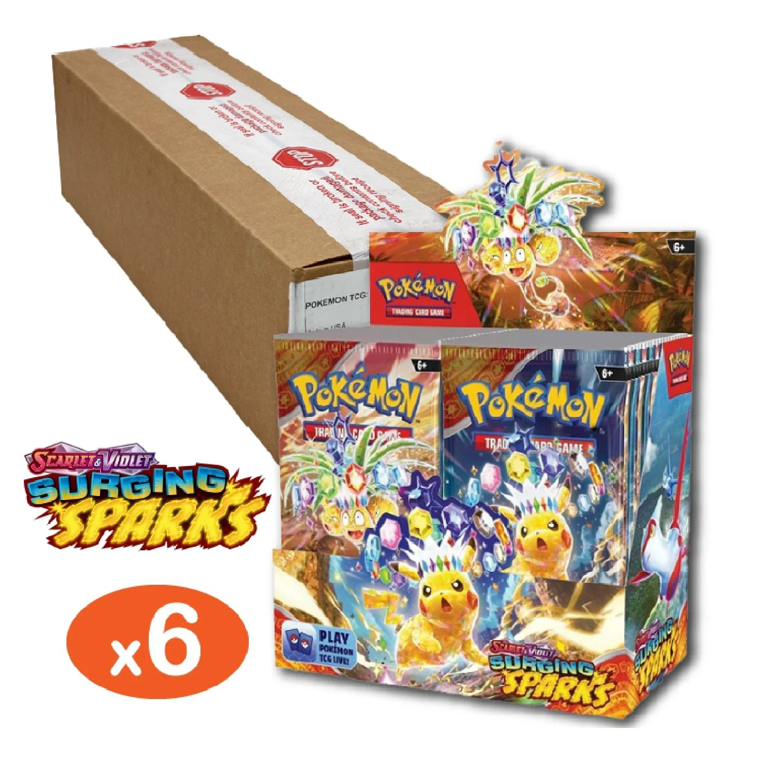 Pokemon TCG: Surging Sparks - 6x Booster Box [Sealed Case]