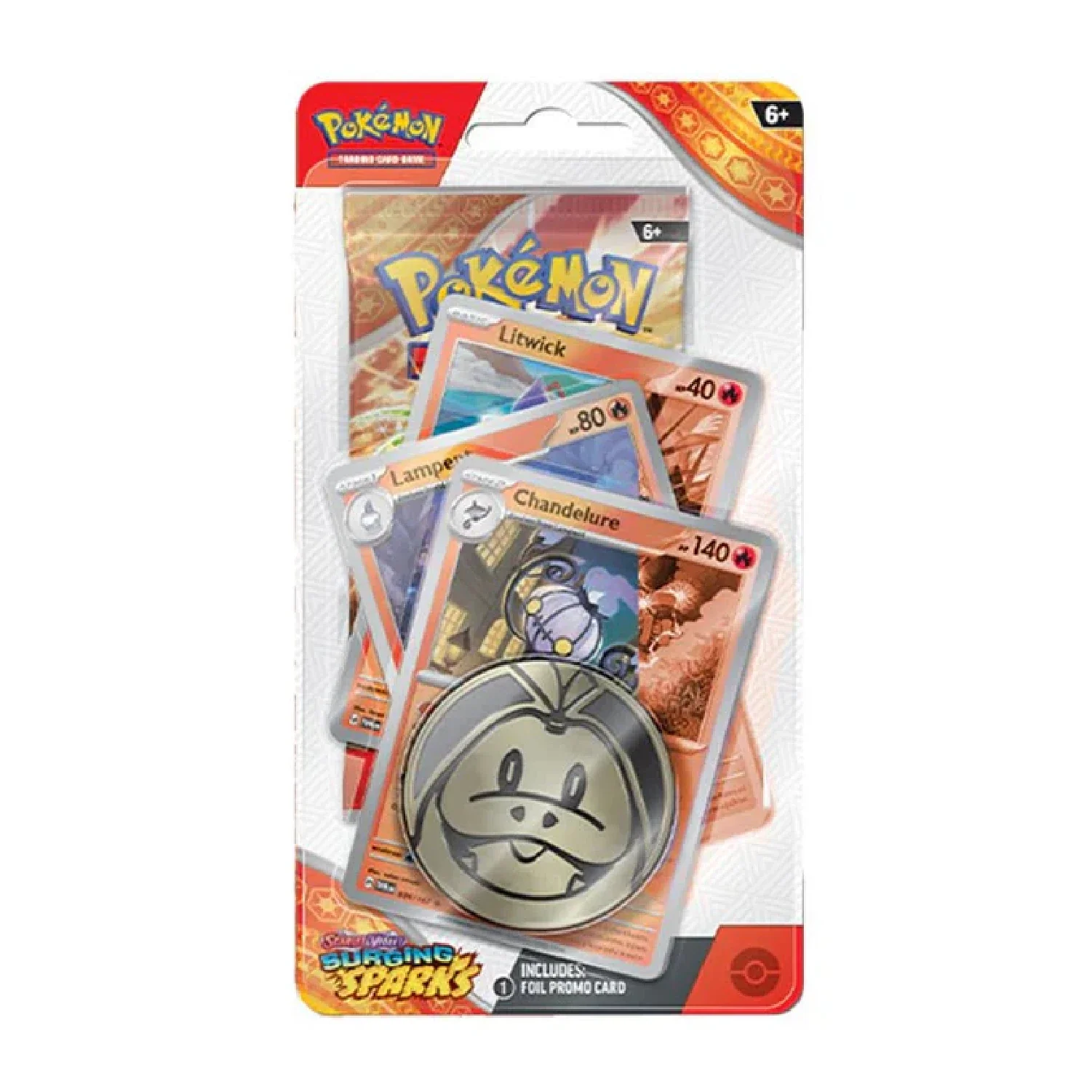 Pokemon TCG: Surging Sparks - Premium Checklane Blister - Chandelure Promo